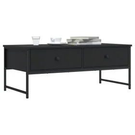Black engineered wood coffee table 101x49x39.5 cm by , Coffee table - Ref: Foro24-837737, Price: 68,30 €, Discount: %