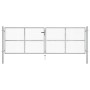 Puerta de jardín de acero galvanizado plateado 415x175 cm de vidaXL, Puertas de jardín - Ref: Foro24-144300, Precio: 466,48 €...