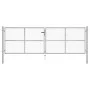 Silver galvanized steel garden gate 415x175 cm by vidaXL, garden gates - Ref: Foro24-144300, Price: 458,30 €, Discount: %