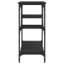 Console table with shelves black 100x35x75 cm by , Side tables - Ref: Foro24-837782, Price: 61,00 €, Discount: %