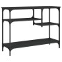 Console table with shelves black 100x35x75 cm by , Side tables - Ref: Foro24-837782, Price: 61,00 €, Discount: %