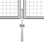 Puerta de jardín de acero galvanizado plateado 415x175 cm de vidaXL, Puertas de jardín - Ref: Foro24-144300, Precio: 466,48 €...