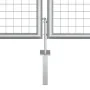 Silver galvanized steel garden gate 415x175 cm by vidaXL, garden gates - Ref: Foro24-144300, Price: 458,30 €, Discount: %