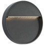 Lámparas LED de pared para jardín 2 unidades redonda negra 3 W