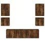 Muebles de TV de pared 6 pzas madera ingeniería roble ahumado de , Muebles TV - Ref: Foro24-3216475, Precio: 193,66 €, Descue...