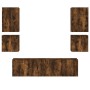 Wand-TV-Schränke, 6-teilig, Holzwerkstoff, geräucherte Eiche von , TV-Möbel - Ref: Foro24-3216475, Preis: 196,78 €, Rabatt: %