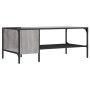 Sonoma-Couchtisch mit Regal aus technischem Holz, grau, 100 x 51 x 40 cm von , Couchtisch - Ref: Foro24-837735, Preis: 37,35 ...