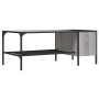 Sonoma-Couchtisch mit Regal aus technischem Holz, grau, 100 x 51 x 40 cm von , Couchtisch - Ref: Foro24-837735, Preis: 37,35 ...