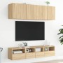 Muebles de TV de pared 5 pzas madera de ingeniería roble Sonoma
