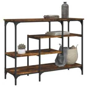 Console table with smoked oak shelves 100x35x75 cm by , Side tables - Ref: Foro24-837789, Price: 57,40 €, Discount: %