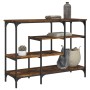 Mesa consola con estantes roble ahumado 100x35x75 cm de , Mesas auxiliares - Ref: Foro24-837789, Precio: 60,56 €, Descuento: %