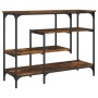 Mesa consola con estantes roble ahumado 100x35x75 cm de , Mesas auxiliares - Ref: Foro24-837789, Precio: 60,56 €, Descuento: %