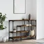 Konsolentisch mit Regalen aus geräucherter Eiche, 100 x 35 x 75 cm von , Seitentische - Ref: Foro24-837789, Preis: 58,14 €, R...