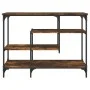 Console table with smoked oak shelves 100x35x75 cm by , Side tables - Ref: Foro24-837789, Price: 57,40 €, Discount: %