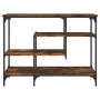 Mesa consola con estantes roble ahumado 100x35x75 cm de , Mesas auxiliares - Ref: Foro24-837789, Precio: 60,56 €, Descuento: %