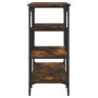 Mesa consola con estantes roble ahumado 100x35x75 cm de , Mesas auxiliares - Ref: Foro24-837789, Precio: 60,56 €, Descuento: %