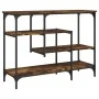 Console table with smoked oak shelves 100x35x75 cm by , Side tables - Ref: Foro24-837789, Price: 57,40 €, Discount: %