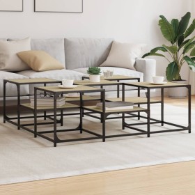 Mesa de centro madera de ingeniería roble Sonoma 121x121x40 cm de , Mesas de centro - Ref: Foro24-839069, Precio: 70,11 €, De...