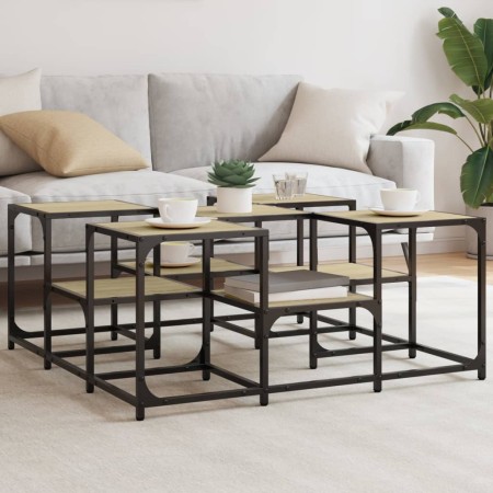 Couchtisch aus Sonoma-Eichenholzwerkstoff, 91 x 91 x 40 cm von , Couchtisch - Ref: Foro24-839074, Preis: 56,46 €, Rabatt: %