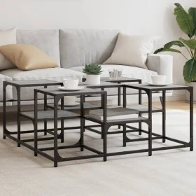 Sonoma gray engineered wood coffee table 91x91x40 cm by , Coffee table - Ref: Foro24-839076, Price: 57,93 €, Discount: %
