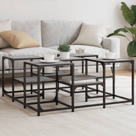 Sonoma gray engineered wood coffee table 91x91x40 cm by , Coffee table - Ref: Foro24-839076, Price: 58,81 €, Discount: %
