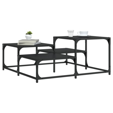 Black engineered wood coffee table 87.5x87.5x40 cm by , Coffee table - Ref: Foro24-837742, Price: 43,10 €, Discount: %
