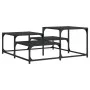 Black engineered wood coffee table 87.5x87.5x40 cm by , Coffee table - Ref: Foro24-837742, Price: 42,73 €, Discount: %
