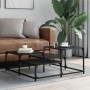 Black engineered wood coffee table 87.5x87.5x40 cm by , Coffee table - Ref: Foro24-837742, Price: 43,10 €, Discount: %