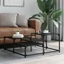Black engineered wood coffee table 87.5x87.5x40 cm by , Coffee table - Ref: Foro24-837742, Price: 42,73 €, Discount: %