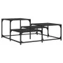 Black engineered wood coffee table 87.5x87.5x40 cm by , Coffee table - Ref: Foro24-837742, Price: 42,73 €, Discount: %