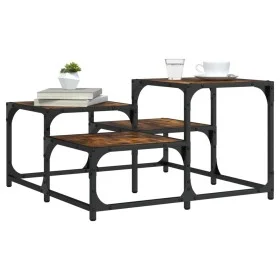 Smoked oak engineered wood coffee table 68x68x40 cm by , Coffee table - Ref: Foro24-837749, Price: 35,26 €, Discount: %