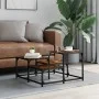 Smoked oak engineered wood coffee table 68x68x40 cm by , Coffee table - Ref: Foro24-837749, Price: 35,26 €, Discount: %