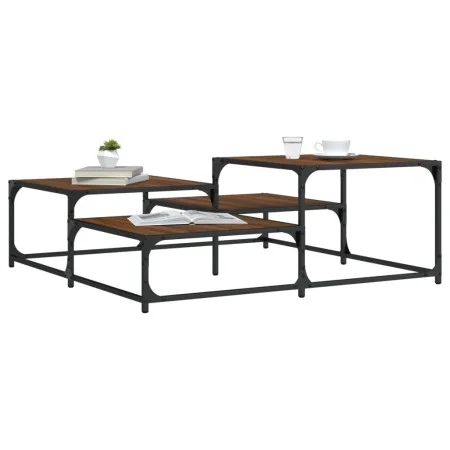 Couchtisch aus braunem Eichenholzwerkstoff, 107 x 107 x 40 cm von , Couchtisch - Ref: Foro24-837756, Preis: 49,21 €, Rabatt: %