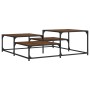 Brown oak engineered wood coffee table 107x107x40 cm by , Coffee table - Ref: Foro24-837756, Price: 49,21 €, Discount: %