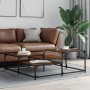Brown oak engineered wood coffee table 107x107x40 cm by , Coffee table - Ref: Foro24-837756, Price: 49,21 €, Discount: %