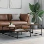Couchtisch aus geräuchertem Eichenholzwerkstoff, 107 x 107 x 40 cm von , Couchtisch - Ref: Foro24-837754, Preis: 49,84 €, Rab...