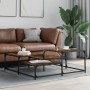 Smoked oak engineered wood coffee table 107x107x40 cm by , Coffee table - Ref: Foro24-837754, Price: 50,18 €, Discount: %