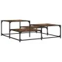 Couchtisch aus geräuchertem Eichenholzwerkstoff, 107 x 107 x 40 cm von , Couchtisch - Ref: Foro24-837754, Preis: 49,84 €, Rab...