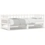Abnehmbares Schlafsofa aus massivem weißem Kiefernholz, 2 x (80 x 200) cm von , Betten und Lattenroste - Ref: Foro24-840386, ...