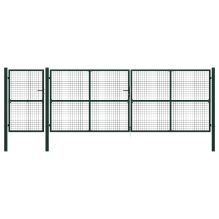 Grünes Gartentor aus Stahl 500x150 cm von vidaXL, Gartentore - Ref: Foro24-144319, Preis: 701,13 €, Rabatt: %
