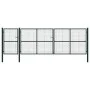 Puerta de jardín de acero verde 500x150 cm de vidaXL, Puertas de jardín - Ref: Foro24-144319, Precio: 684,93 €, Descuento: %