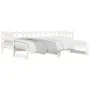 Abnehmbares Schlafsofa aus massivem weißem Kiefernholz, 2 x (80 x 200) cm von , Betten und Lattenroste - Ref: Foro24-840386, ...