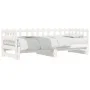 Abnehmbares Schlafsofa aus massivem weißem Kiefernholz, 2 x (80 x 200) cm von , Betten und Lattenroste - Ref: Foro24-840386, ...