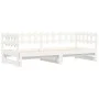 Abnehmbares Schlafsofa aus massivem weißem Kiefernholz, 2 x (80 x 200) cm von , Betten und Lattenroste - Ref: Foro24-840386, ...
