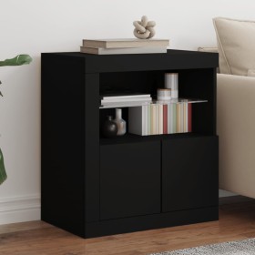 Sideboard mit LED-Leuchten schwarz 60,5x37x67 cm von , Sideboards - Ref: Foro24-836617, Preis: 83,71 €, Rabatt: %