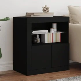 Sideboard with LED lights black 60.5x37x67 cm by , Sideboards - Ref: Foro24-836617, Price: 80,42 €, Discount: %