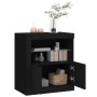 Aparador con luces LED negro 60,5x37x67 cm de , Aparadores - Ref: Foro24-836617, Precio: 73,94 €, Descuento: %