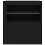Aparador con luces LED negro 60,5x37x67 cm de , Aparadores - Ref: Foro24-836617, Precio: 73,94 €, Descuento: %
