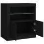 Aparador con luces LED negro 60,5x37x67 cm de , Aparadores - Ref: Foro24-836617, Precio: 73,94 €, Descuento: %