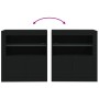 Aparador con luces LED negro 60,5x37x67 cm de , Aparadores - Ref: Foro24-836617, Precio: 73,94 €, Descuento: %